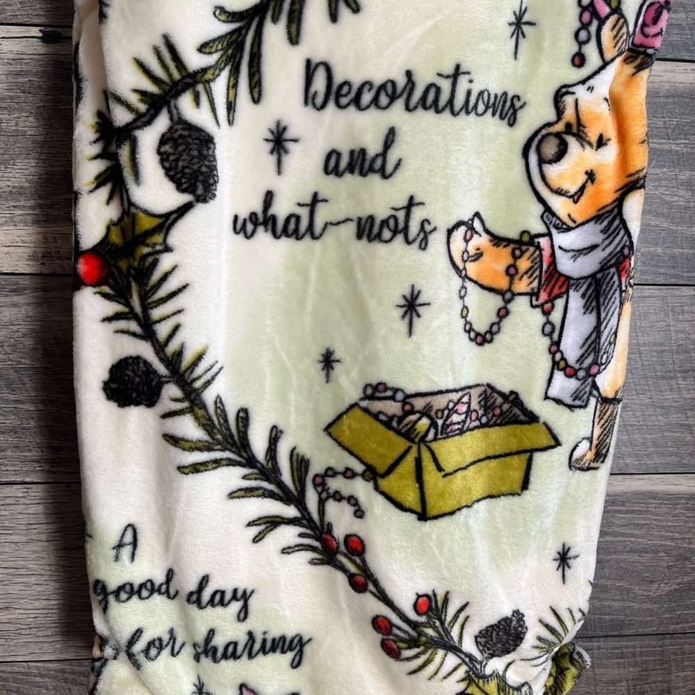 NEW Winnie the Pooh Christmas Plush Blanket!